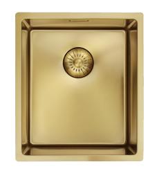 Pure.Sink Prestige lavello 34x40 cm PVD Oro raggio 10 mm per installazione sottopiano, filo top e sopratop PPG3440-60.