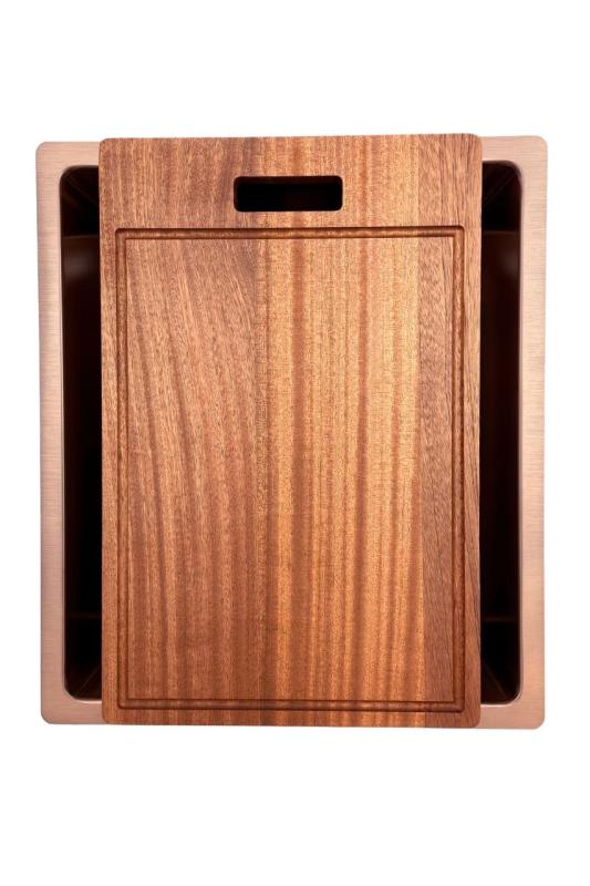 Pure.Sink Prestige lavello 34x40 cm PVD Rame raggio 10 mm sottopiano, filo top e sopratop PPG3440-62