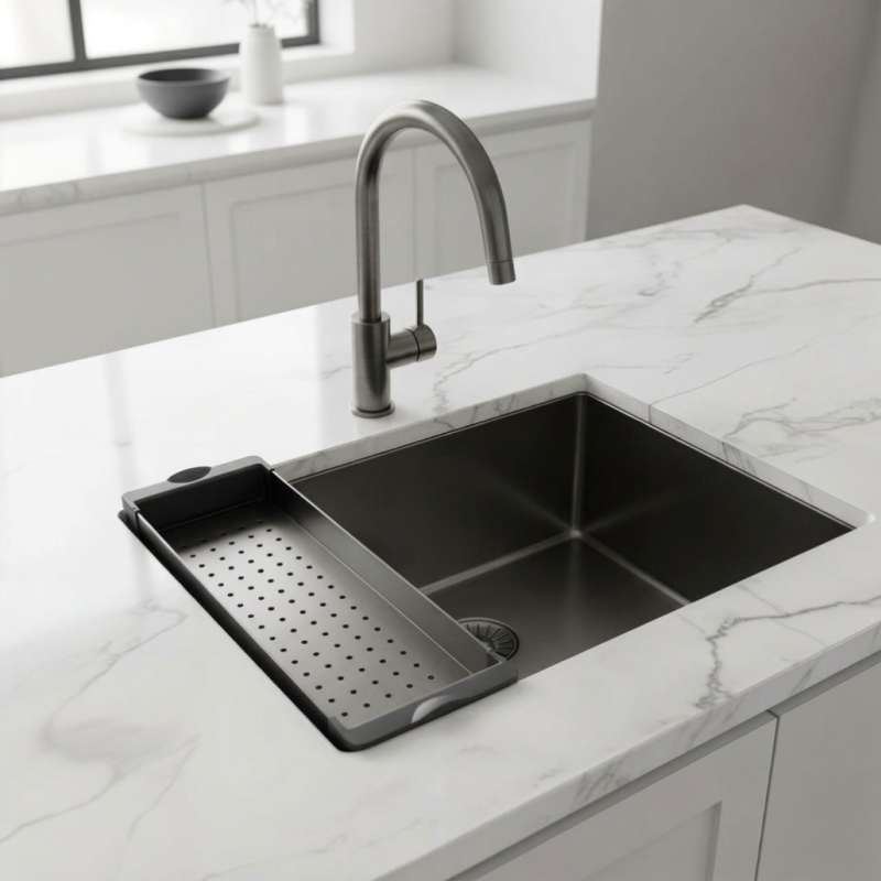 Pure.Sink Prestige vaschetta per lavello Gun Metal PPGCL40-61
