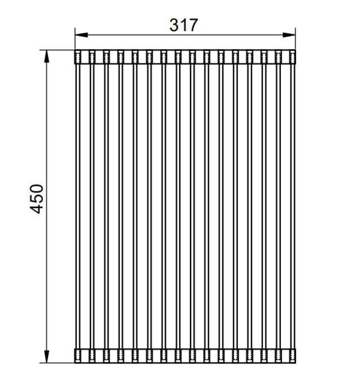 Pure.Sink Prestige tappetino arrotolabile per lavello Gun Metal PPGRM40-61