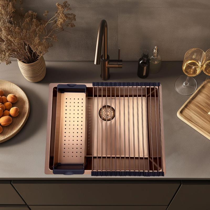 Pure.Sink Prestige tappetino arrotolabile per lavello Rame PPGRM40-62