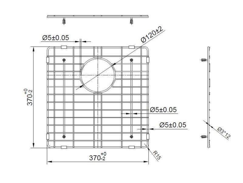 Pure.Sink Prestige ripiano inferiore 40 Rame PPGGD40-62