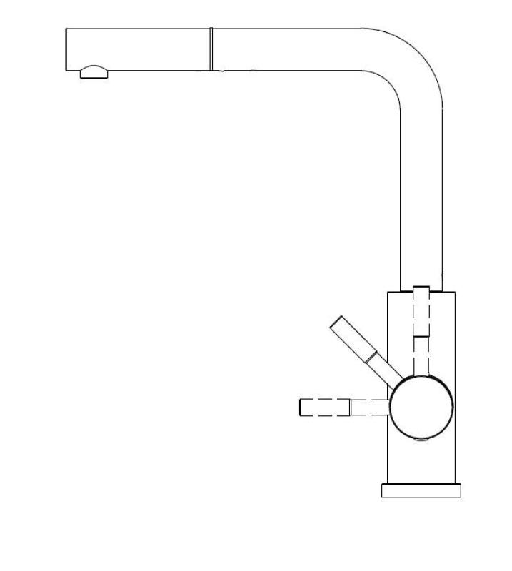 Pure.Sink Elite Steel Spark-S rubinetto da cucina PVD Oro Spazzolato con bocca estraibile PS8041-60