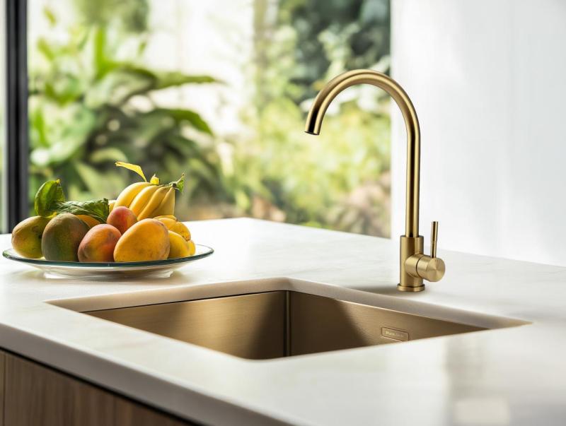 Rubinetto da cucina Pure.Sink Elite Steel Stream in acciaio PVD oro spazzolato PS8044-6