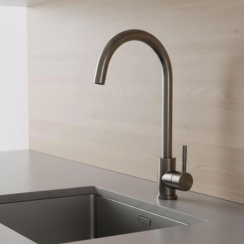 Pure.Sink Elite Steel Stream kitchen faucet PVD Gun metal PS8044-61