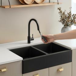 Pure.Sink Elite Steel Stream-S rubinetto da cucina Nero opaco con doccetta estraibile PS8045-10