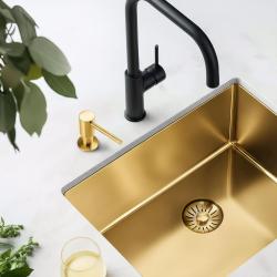 Pure.Sink Elite Steel Shine built-in soap dispenser PVD brushed gold top-fill PS9010-60