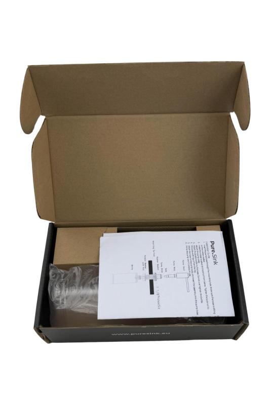 Distributore di sapone da incasso Pure.Sink Elite Steel Shine, ricaricabile dall'alto, Gun metal PVD, modello PS9010-61