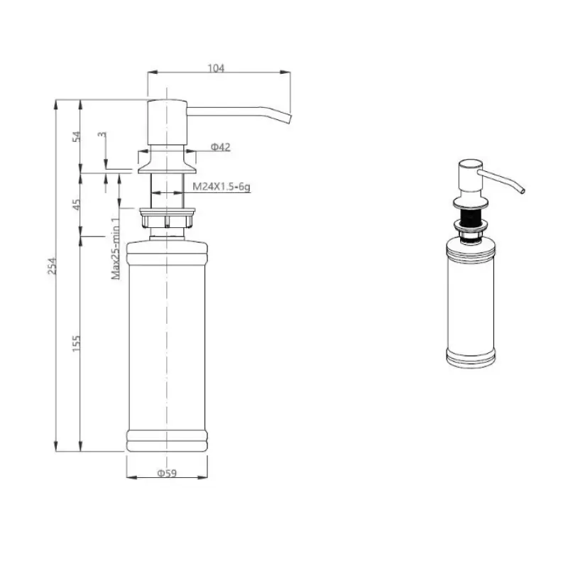 Dispenser di Sapone da Incasso Quadri Manchester Antracite - Ricaricabile dall'Alto 1208967656