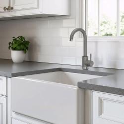 Quadri Coventry Rubinetto da Cucina Grigio con Beccuccio Girevole 1208967666