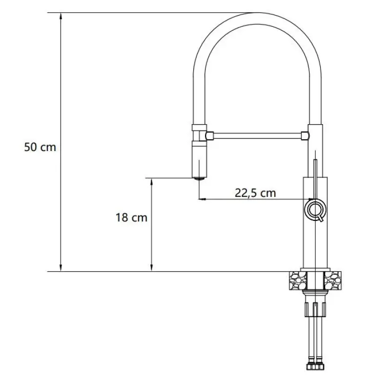 Quadri Retford Miscelatore da Cucina Bianco con Finitura in Rame e Flessibile Bianco 1208967673