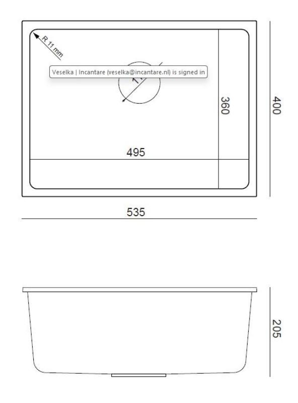 Quadri Elston Bianco Lavello da Incasso in Granito 495x360mm con Tappo in Acciaio Inox 1208967774