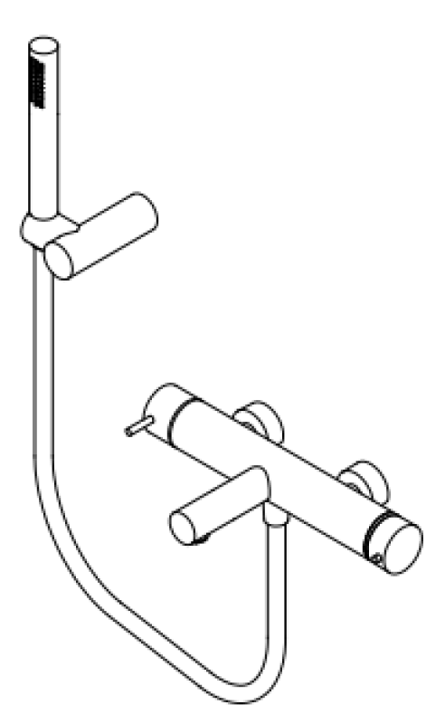 Waterevolution Flow miscelatore termostatico a due vie per doccia con doccetta in rame T130TNCPE