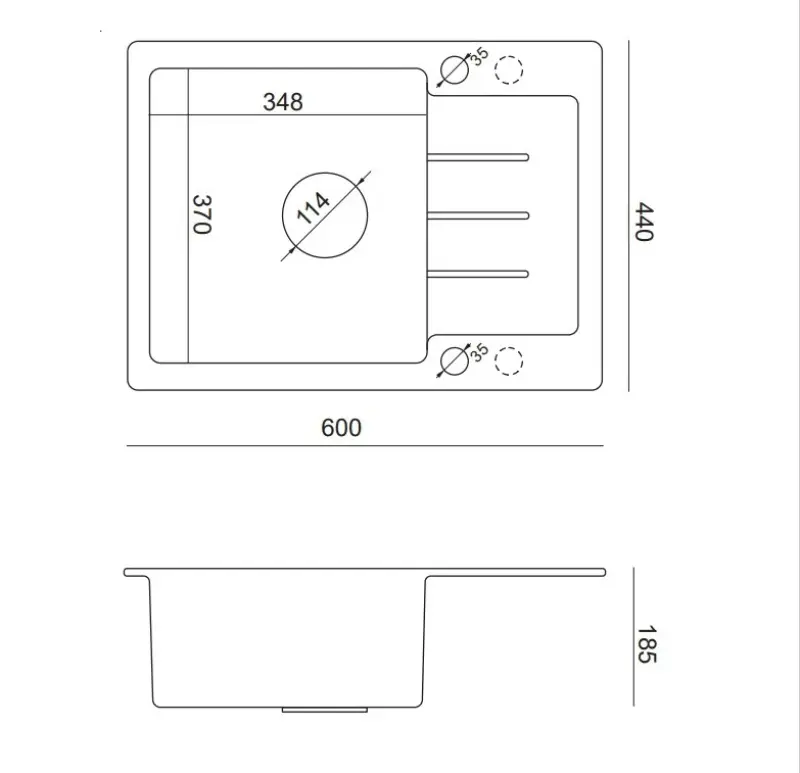 Set Quadri Kendal con Rubinetto da Cucina, Dispenser di Liquidi e Lavello in Granito Antracite Oro 60x44 cm con Scolapiatti e Tappo Oro e Troppopieno - 1208967843
