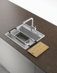 Franke Accessorio Universale All-In Set 1 - Tagliere, Vaschetta in Plastica e Ponte Telescopico 112.0655.481