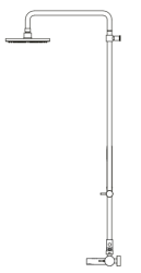 Waterevolution Flow miscelatore doccia a tre vie con soffione e doccetta rotonda cromata T131NR01