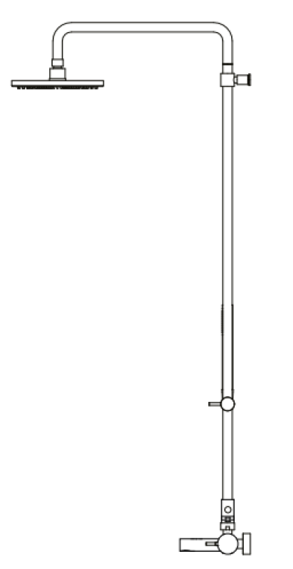 Waterevolution Flow miscelatore per doccia a tre vie con soffione principale e doccetta rotonda Bianca T131NRBR