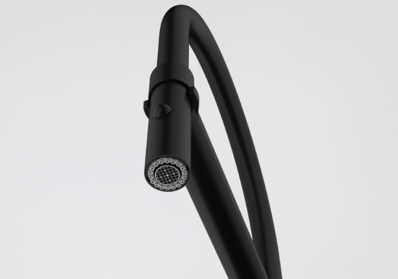 Franke Icon Monocomando Miscelatore da Cucina con Doccetta Flessibile, Nero 115.0690.598