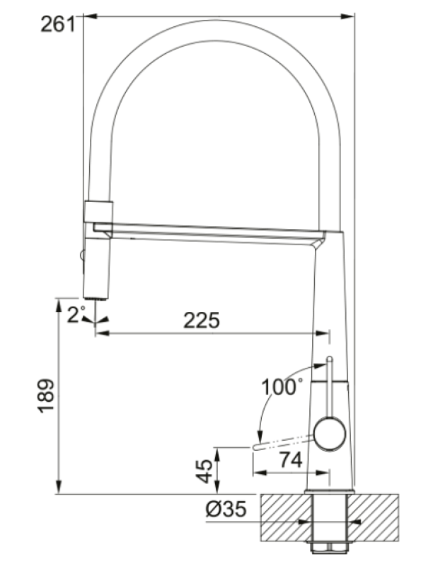 Franke Icon Monocomando Miscelatore da Cucina con Doccetta Flessibile, Nero 115.0690.598
