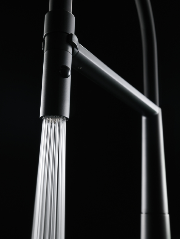 Franke Icon Monocomando Miscelatore da Cucina con Doccetta Flessibile, Nero 115.0690.598