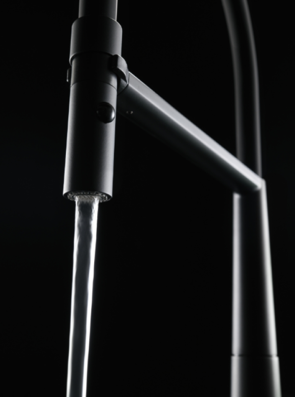 Franke Icon Monocomando Miscelatore da Cucina con Doccetta Flessibile, Nero 115.0690.598