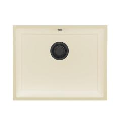 GraniteMy Universal lavello in granito beige sabbia 55x40 cm da appoggio, sottopiano e incasso con tappo in canna di fucile 1208968016