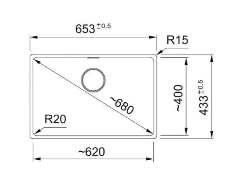 Franke Maris MRG 110-62 Fragranite Slate Grey Lavabo - Sottotop, Grigio scuro 125.0714.604