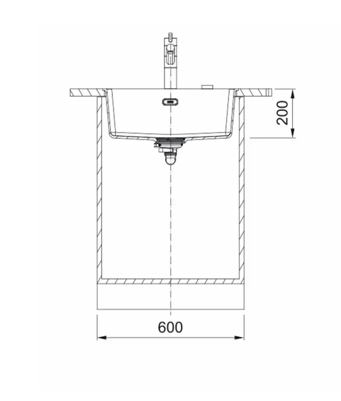 Franke Maris MRG 110-52 Fragranite Slate Grey Lavabo - Sottotop, Grigio scuro 125.0714.603