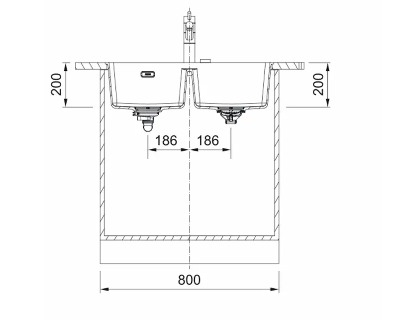 Franke Maris MRG 120-35-35 Fragranite Doppio Lavabo - Slate Grey, Grigio scuro, Sottotop 125.0714.606
