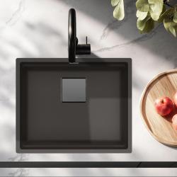 Franke Kubus KNG 110.52 Lavello 52x42 Slate Grey Granito Grigio Scuro Sottopiano 125.0714.636