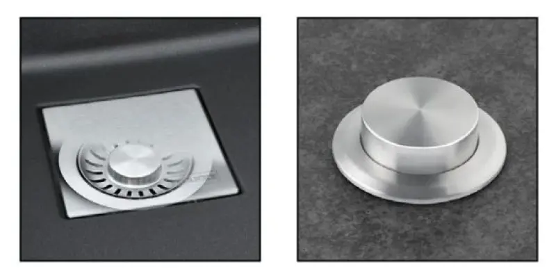 Franke Kubus KNG 110.62 Lavello 72x42 Slate Grey Granito Grigio Scuro Sottopiano con Banco per Rubinetto 125.0714.637