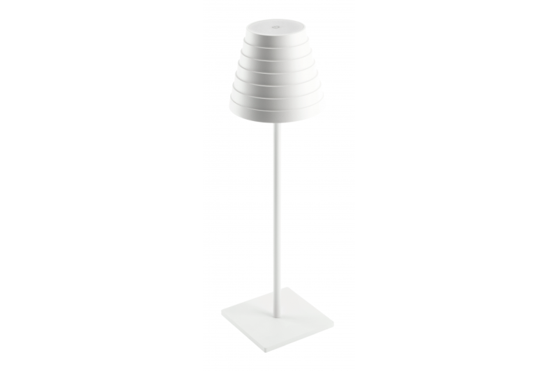 'FIZZI Lampada da tavolo a LED, 2,5W, 200lm, DC 5V, 1A,4000 K, batteria 4000 mAh, bianca