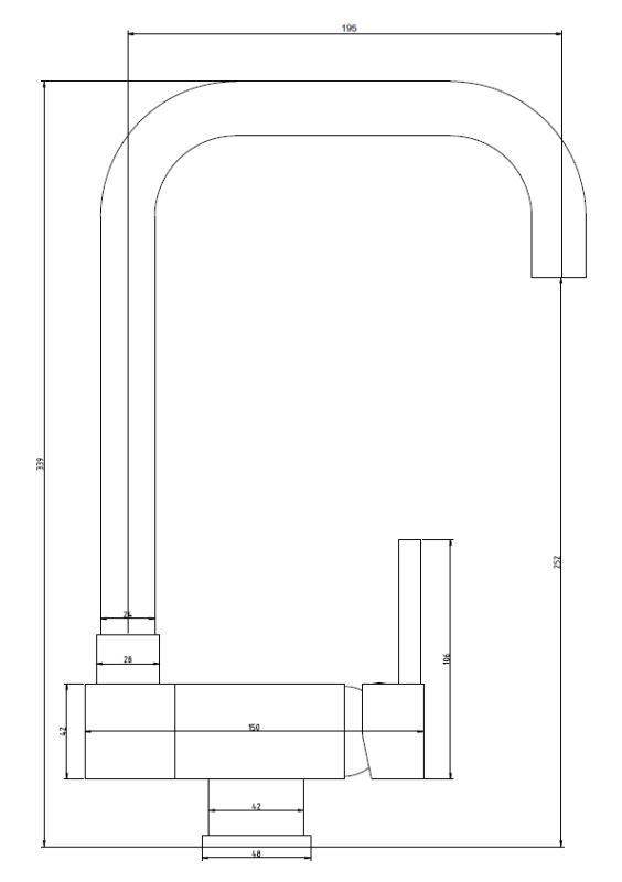 Graniteland Serenity Rubinetto da Cucina Nero con Bocca Pieghevole 1208969533