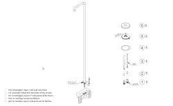 Waterevolution Flow doccia per piscina colonna doccia solo acqua fredda gun metal spazzolato T145GME