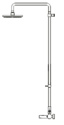 Waterevolution Flow miscelatore termostatico per doccia a tre vie con doccetta e soffione bianco T131TNBR