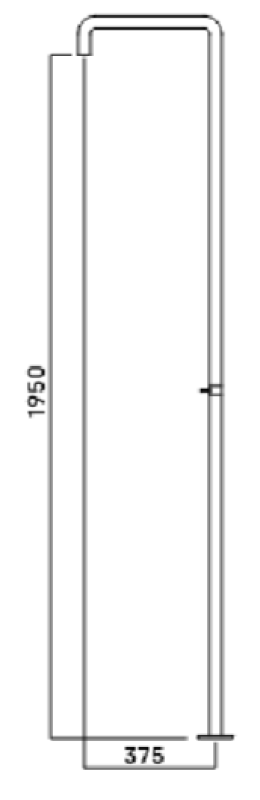 Waterevolution Flow colonna doccia con miscelatore gun metal T146GME