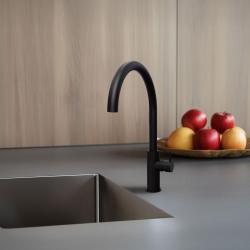 Waterevolution Flow miscelatore da cucina con bocca girevole rotonda nero T158UPR