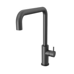 Waterevolution Flow miscelatore da cucina con bocca di erogazione angolare girevole gun metal T158HGME