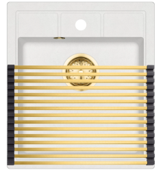 Ausmann Turt Oro Tappetino Avvolgibile per Lavello 28x45 cm 1208969725