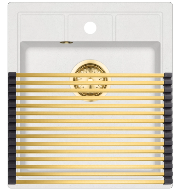 Ausmann Turt Oro Tappetino Avvolgibile per Lavello 28x45 cm 1208969725