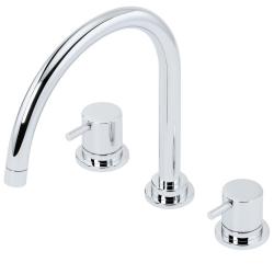 Waterevolution Flow miscelatore da cucina a 3 fori con bocca girevole e collegamento per acqua filtrata cromato T152U01