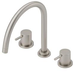 Waterevolution Flow rubinetto da cucina a 3 fori con bocca girevole e collegamento per acqua filtrata in acciaio inossidabile T152UIE