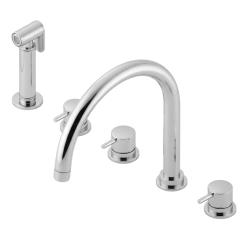 Waterevolution Flow 5-fori miscelatore da cucina con doccetta estraibile e collegamento per acqua filtrata cromo T154U01