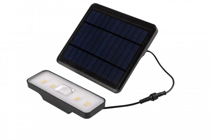 Lampada solare con sensore di movimento e crepuscolare DAVOS, LED, 1000lm, 4000K, 2000mAh, IP54, nero