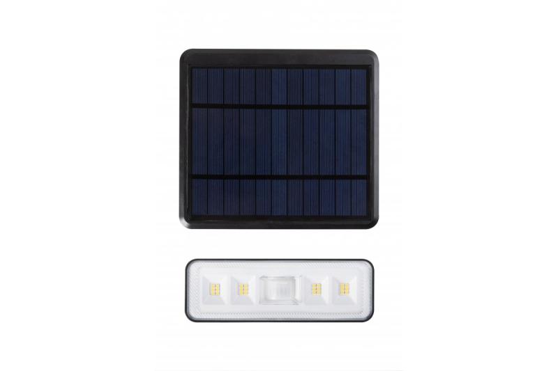Lampada solare con sensore di movimento e crepuscolare DAVOS, LED, 1000lm, 4000K, 2000mAh, IP54, nero
