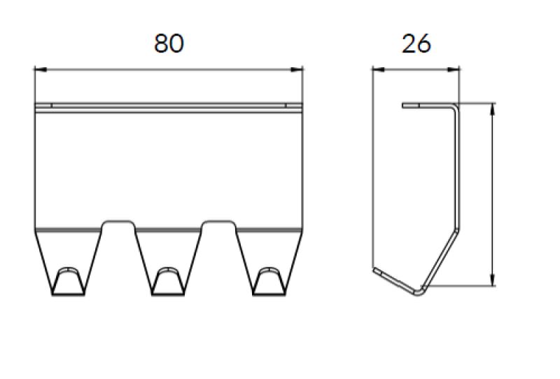 Epka Luxion Gancio Triplo per Binario da Cucina in Metallo Nero 1208969963