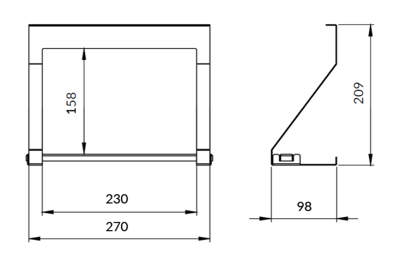 Portarotolo da Cucina Epka Luxion per Binario da Cucina, Metallo Nero 1208969968
