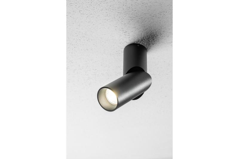 Lampada da soffitto VIRGO, max. 250V, 50/60Hz, 57x152mm, IP20, max. 20W, Rotonda, Nero