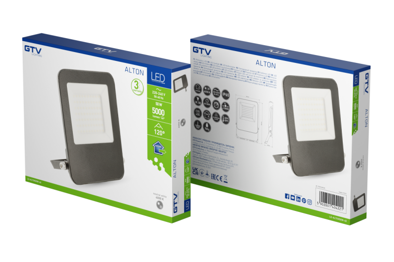 Faretto ALTON, LED, 50W, 5000lm, 4000K, AC220-240V, IP65