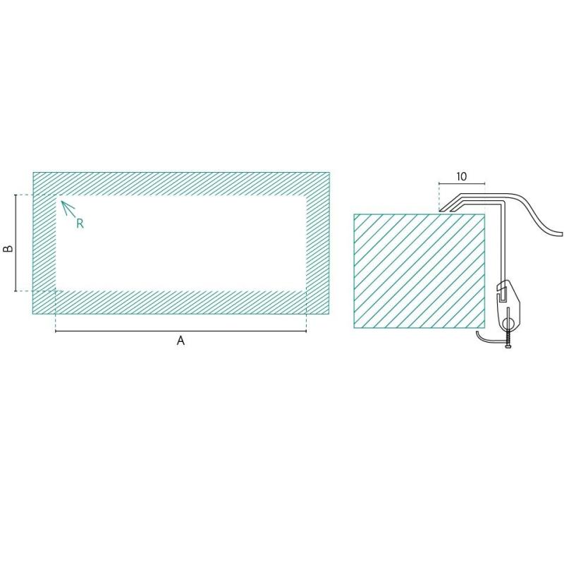 Banka Centurio 100-34 Lavello in acciaio inox da incasso 100x50 cm con sgocciolatoio 1208970033